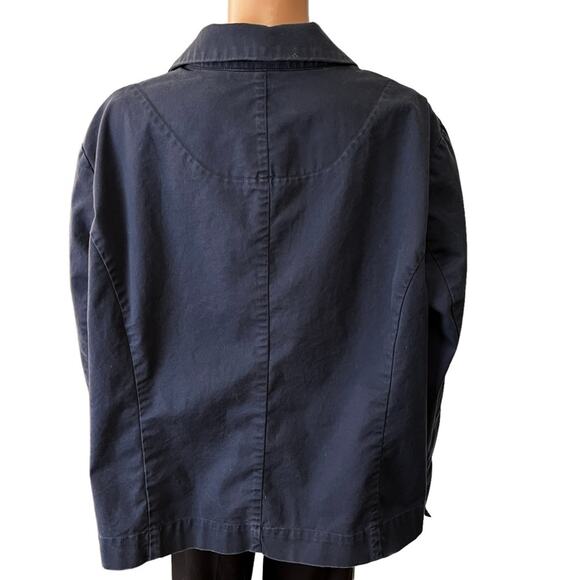 Talbots Woman Petites Stretch Cotton Spandex Blue Jacket 20W Preppy Business - Picture 4 of 8